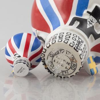 Lisa Larson, a stoneware 'Luftballong' figurine, from the series "Traffic", Gustavsberg 1971-1973.