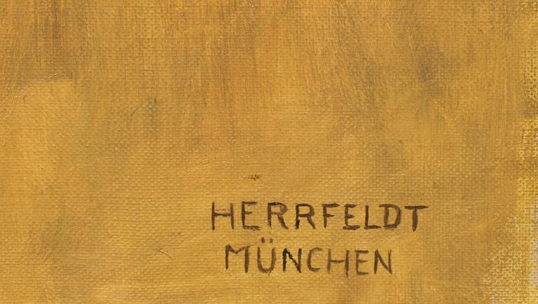 MARCEL RENÉ HERRFELDT, olja på duk, sign. Herrfeldt München.