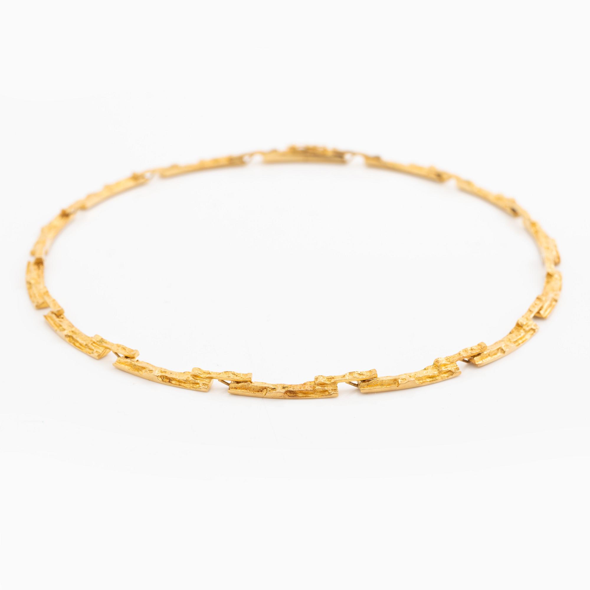 Björn Weckström, necklace, 18K gold, Finland 1977. By Lapponia.