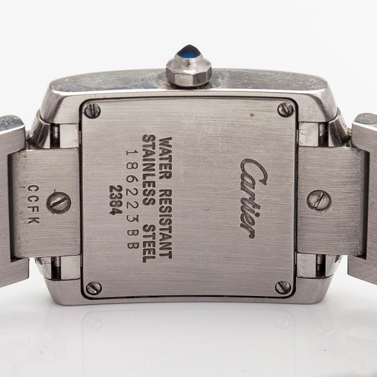 Cartier, Tank Francaise, armbandsur, 20 x 18 (25) mm.