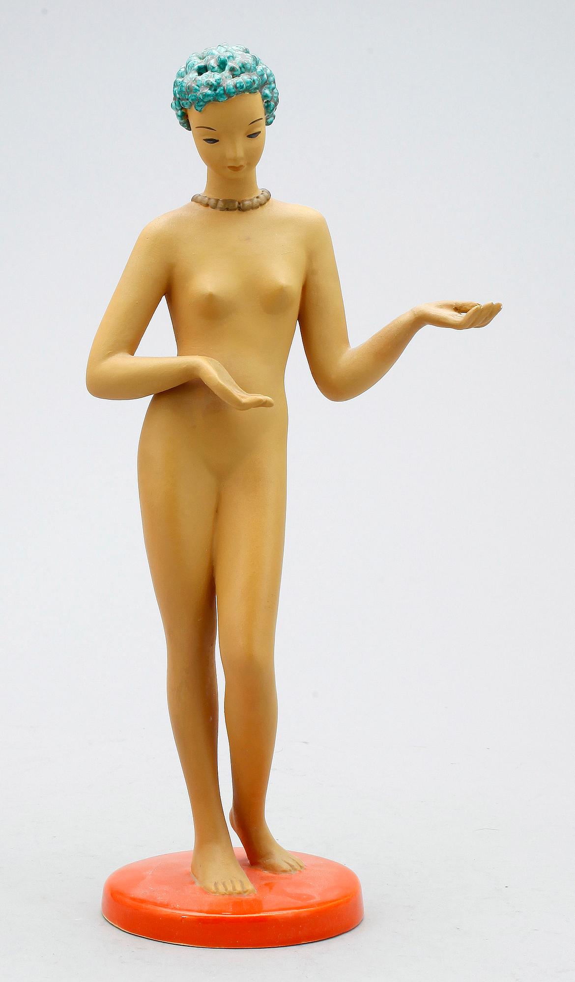FIGURIN, porslin, Goldscheider, Tyskland, 1900-talets mitt.