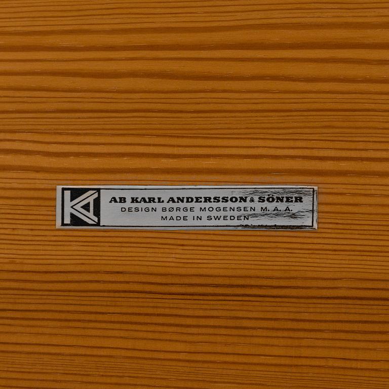 An "Asserbo" dinner table, designed by Børge Mogensen for Karl Andersson & Söner, second half of the 20th century.