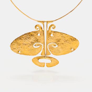 Tapio Wirkkala, "Cow's head", 14K gold necklace. Westerback, Helsinki 1968.