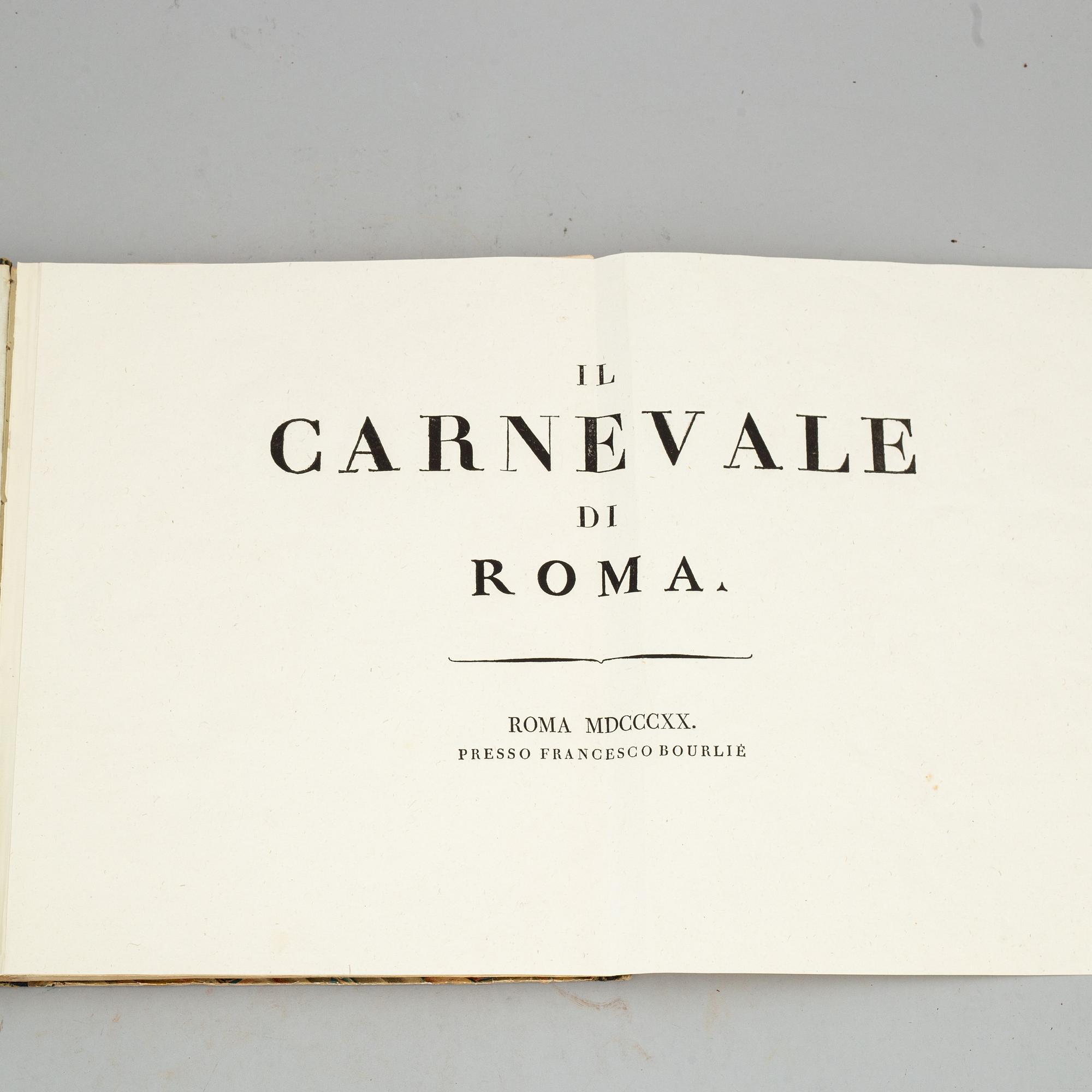 The Carnival of Rome 1820, 20 etchings.
