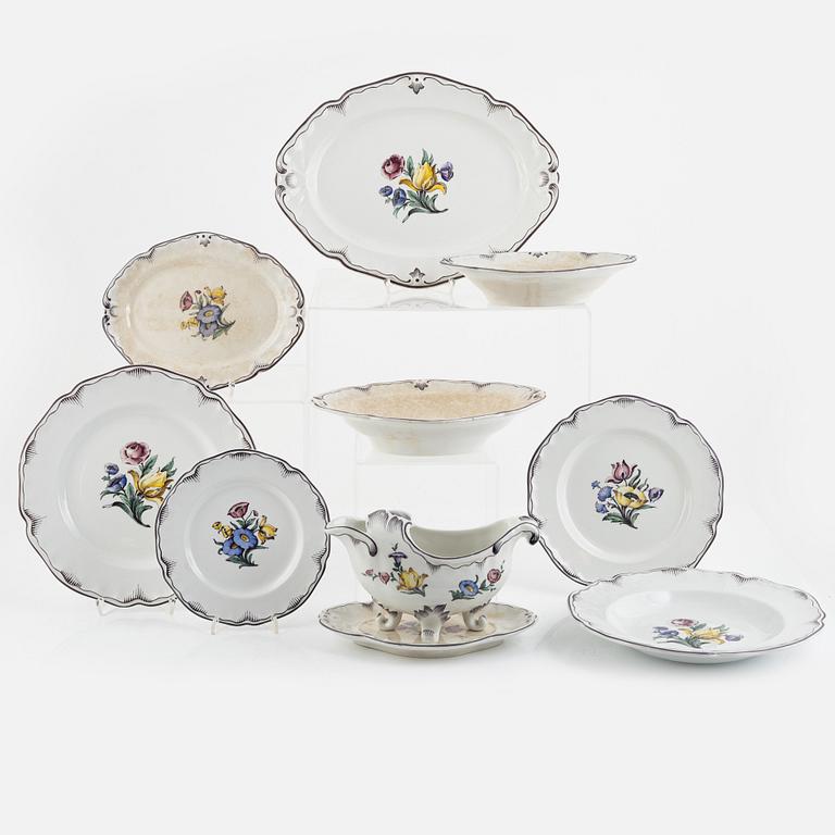 A 68-piece 'Rörstrandia' faience service, Rörstrand, first half of the 20th Century.