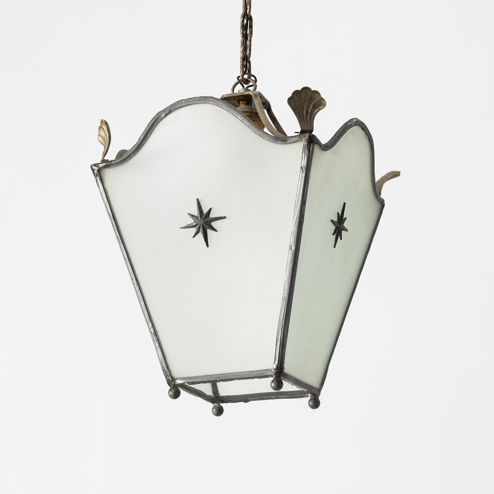 Harald Notini, a ceiling lamp, variant of model "6297", Arvid Böhlmarks Lampfabrik, Stockholm, 1920s.