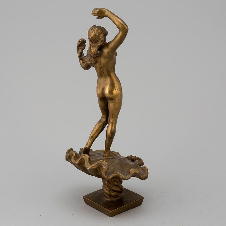 CARL ELDH, skulptur, guldpatinerad brons, signerad Eldh.