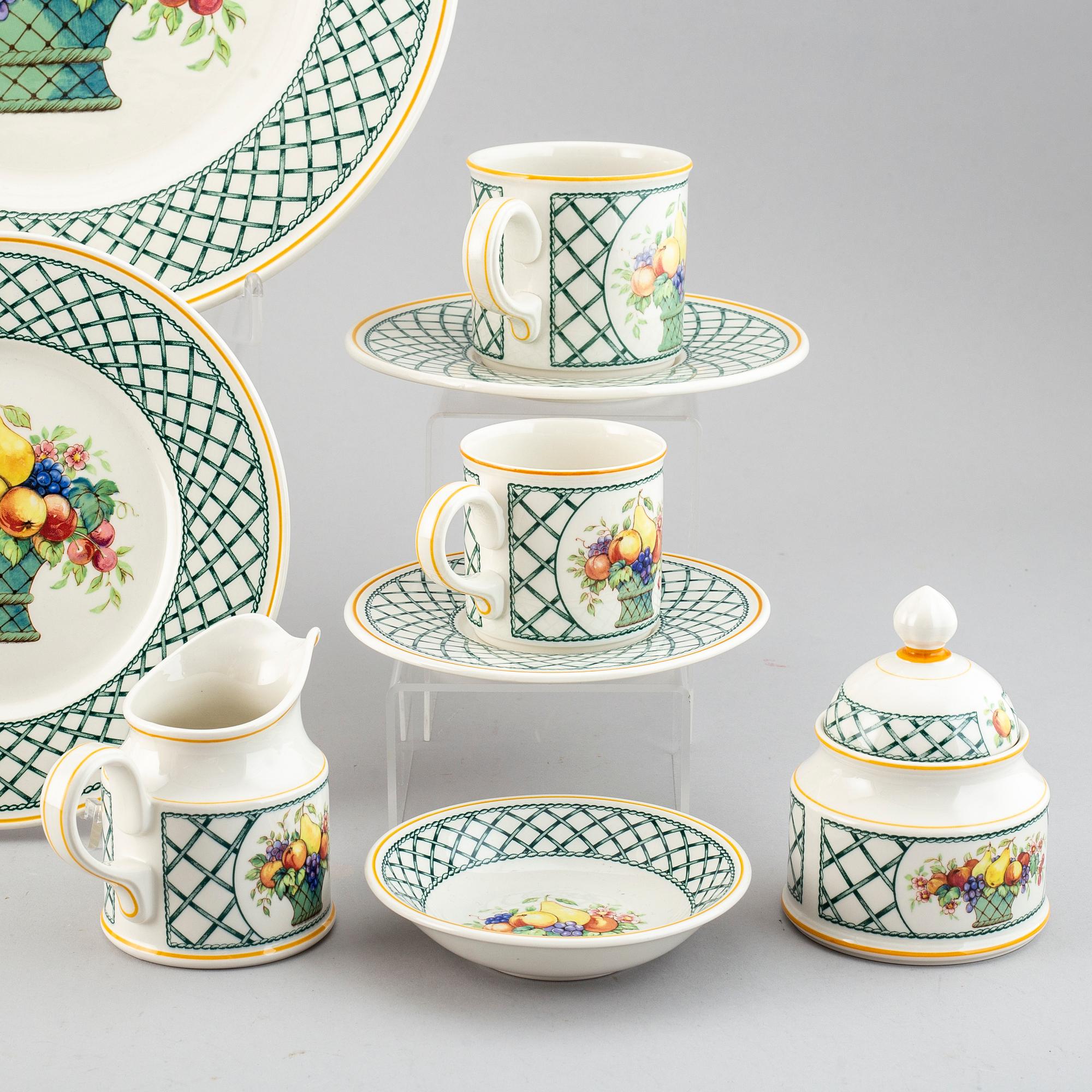 A Villeroy & Boch part 'Basket' porcelain coffee and tea service