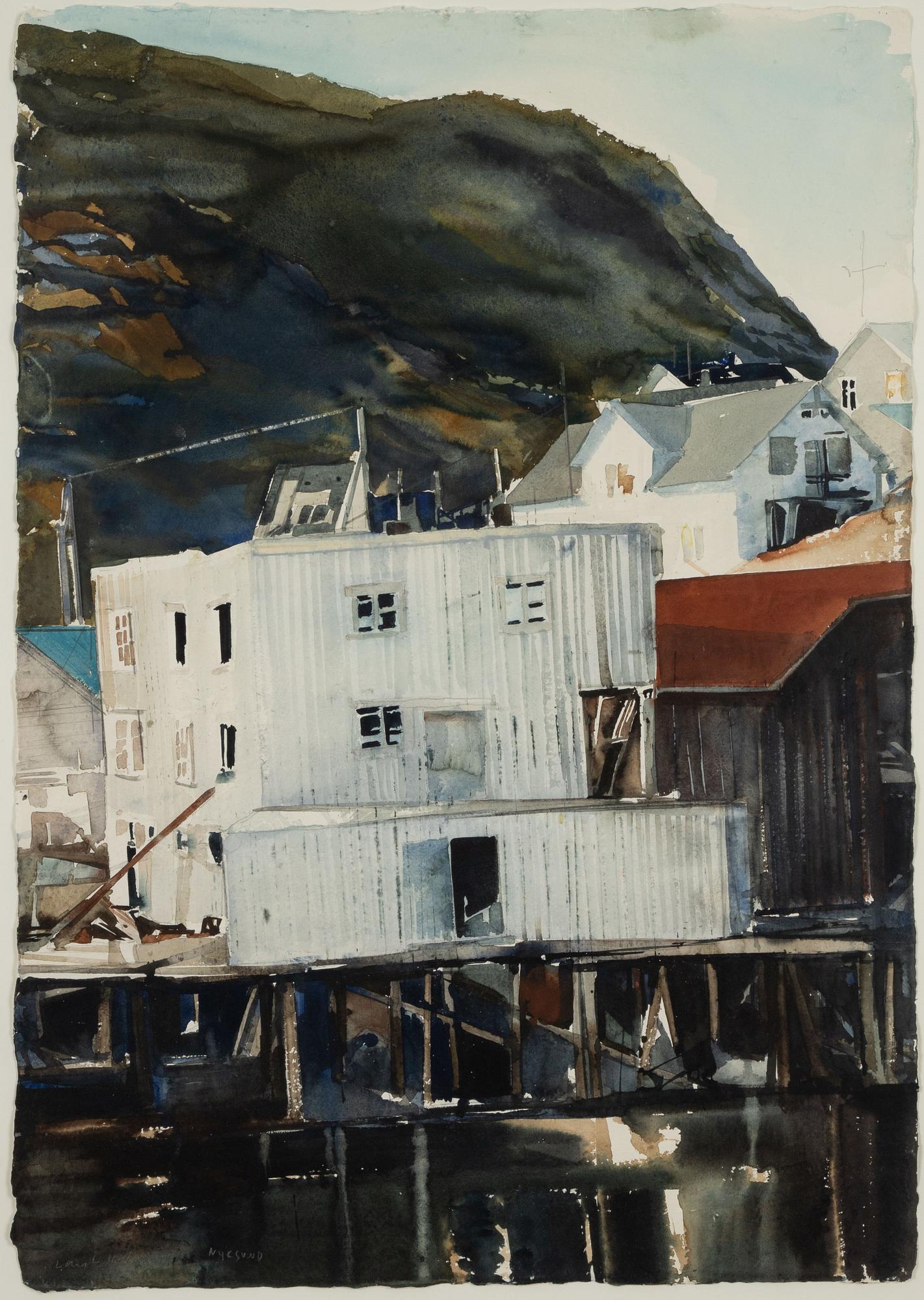 Lars Lerin, Fiskeläge, Nyksund, Norge.