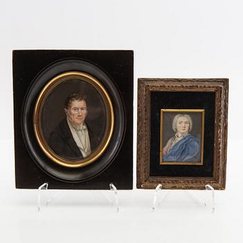 A collection of miniatures 3 pcs 17th/18th century.