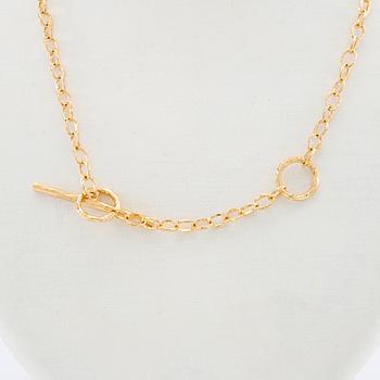 Necklace "Pin Lock Chain" 18K gold, Sandberg.