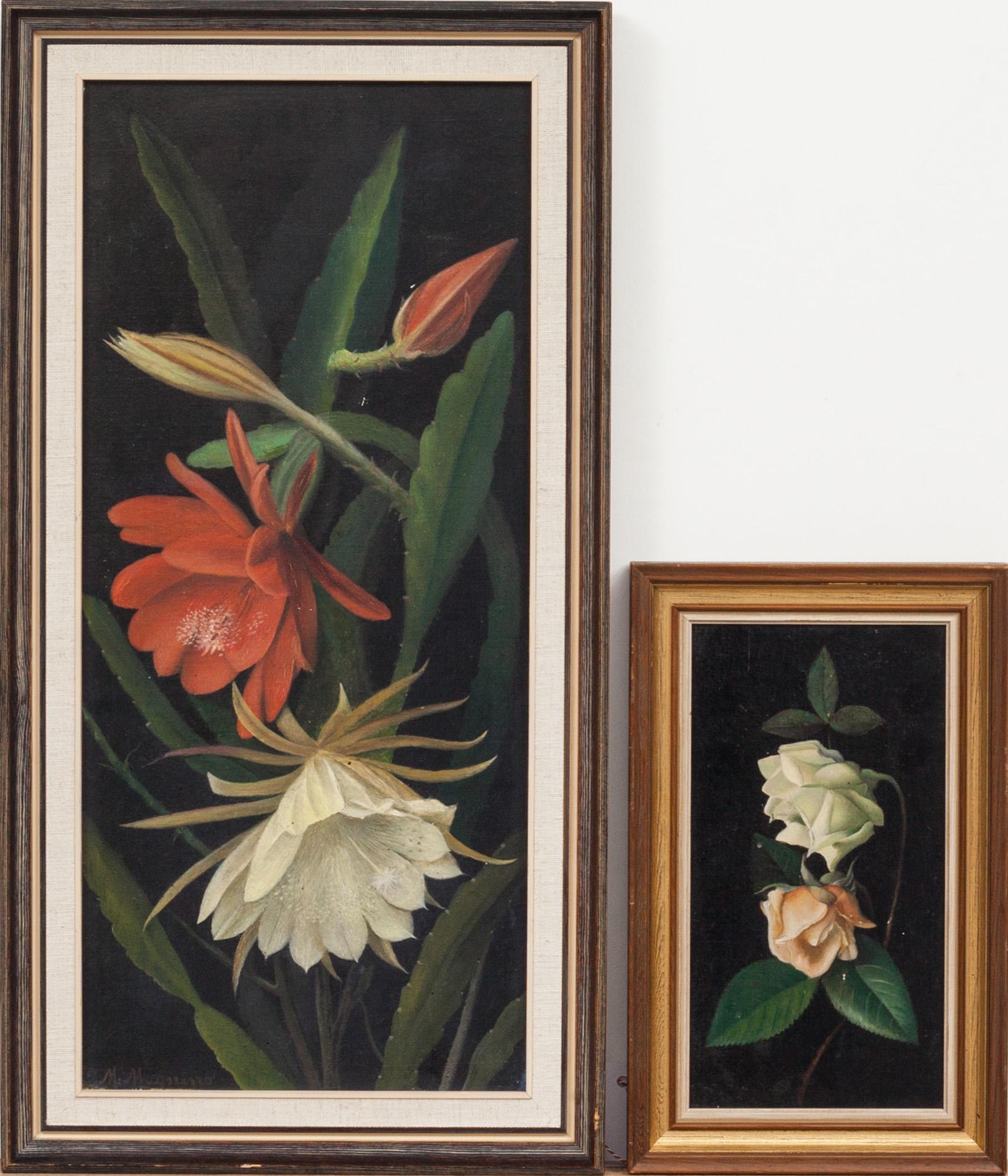 MAGNI MAGNINO, 2 st, olja på uppspänt på pannå. Signerade.