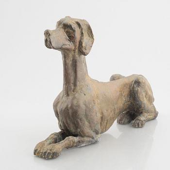 Sculpture, 20th century, Reclining dog.