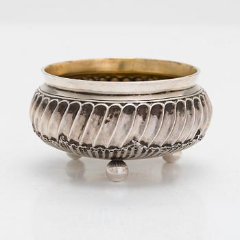 Grachev, saltkar, silver, Moskva tidigt 1900-tal. Stämplad Br. Grachev med hovleverantörsmärke.
