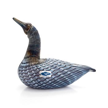 Oiva Toikka, A glass bird 'Mustakurkku-uikku', Nuutajärvi.