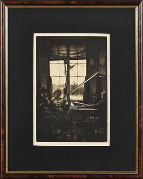 Axel Fridell · AXEL FRIDELL, etsning, utförd 1932, (Föreningen för grafisk konst 1943), osignerad.