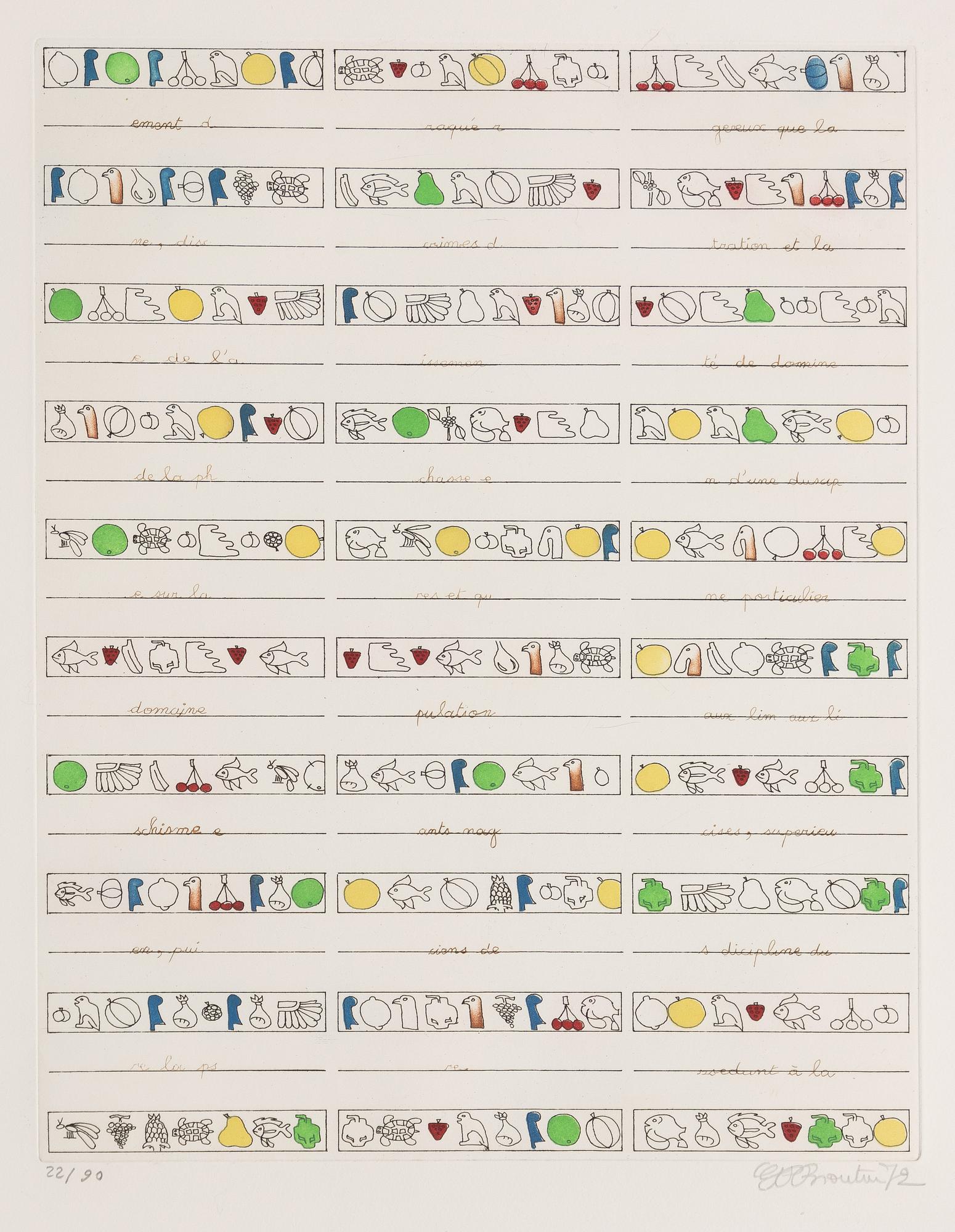 Folder with graphic prints by various artists "Les Hypergraphies".