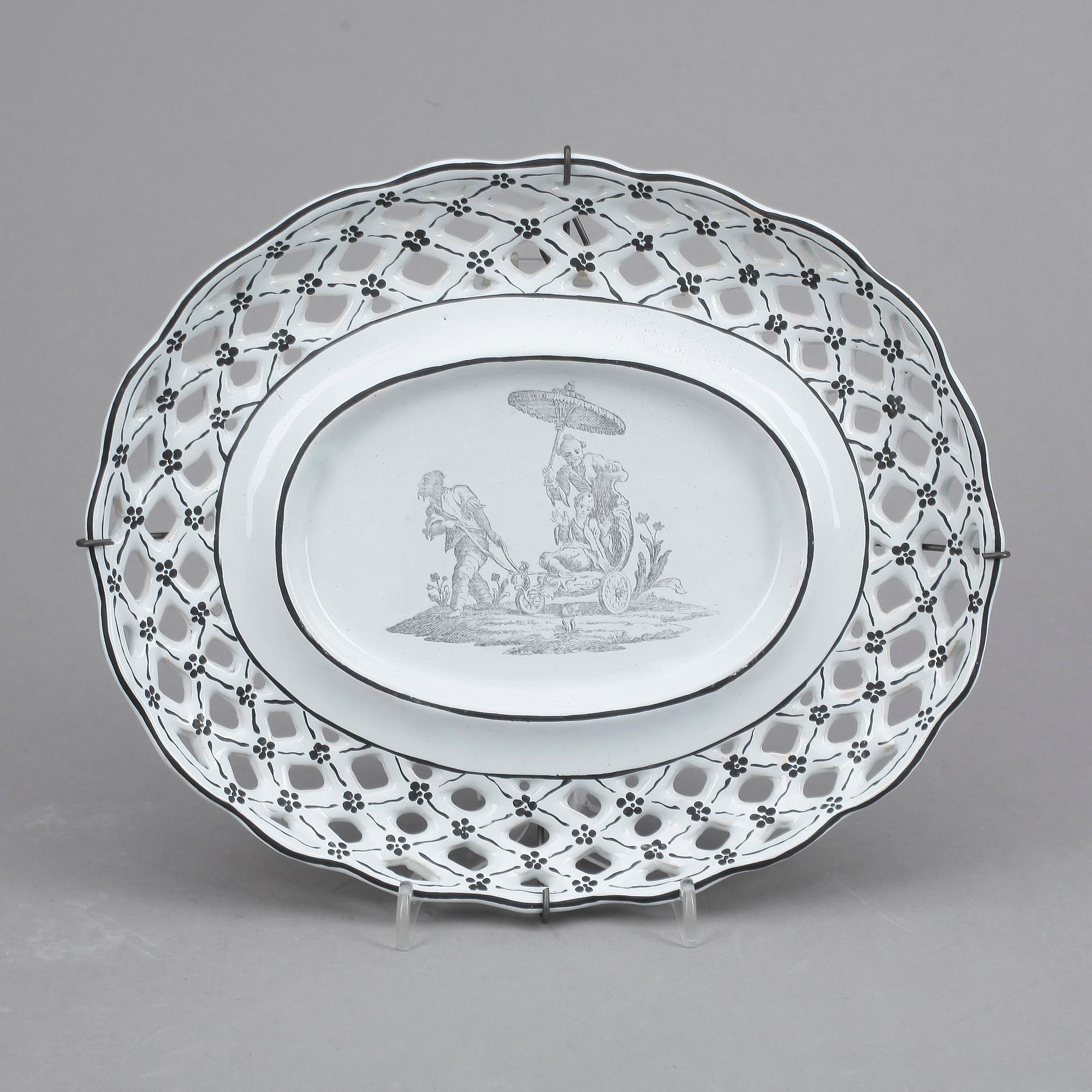 GALLERFAT, fajans, Marieberg, 1700-talets andra hälft.