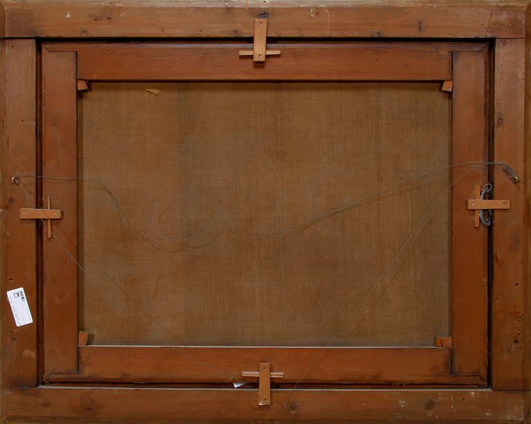 OKÄND KONSTNÄR, olja på duk. 1800/1900-tal.