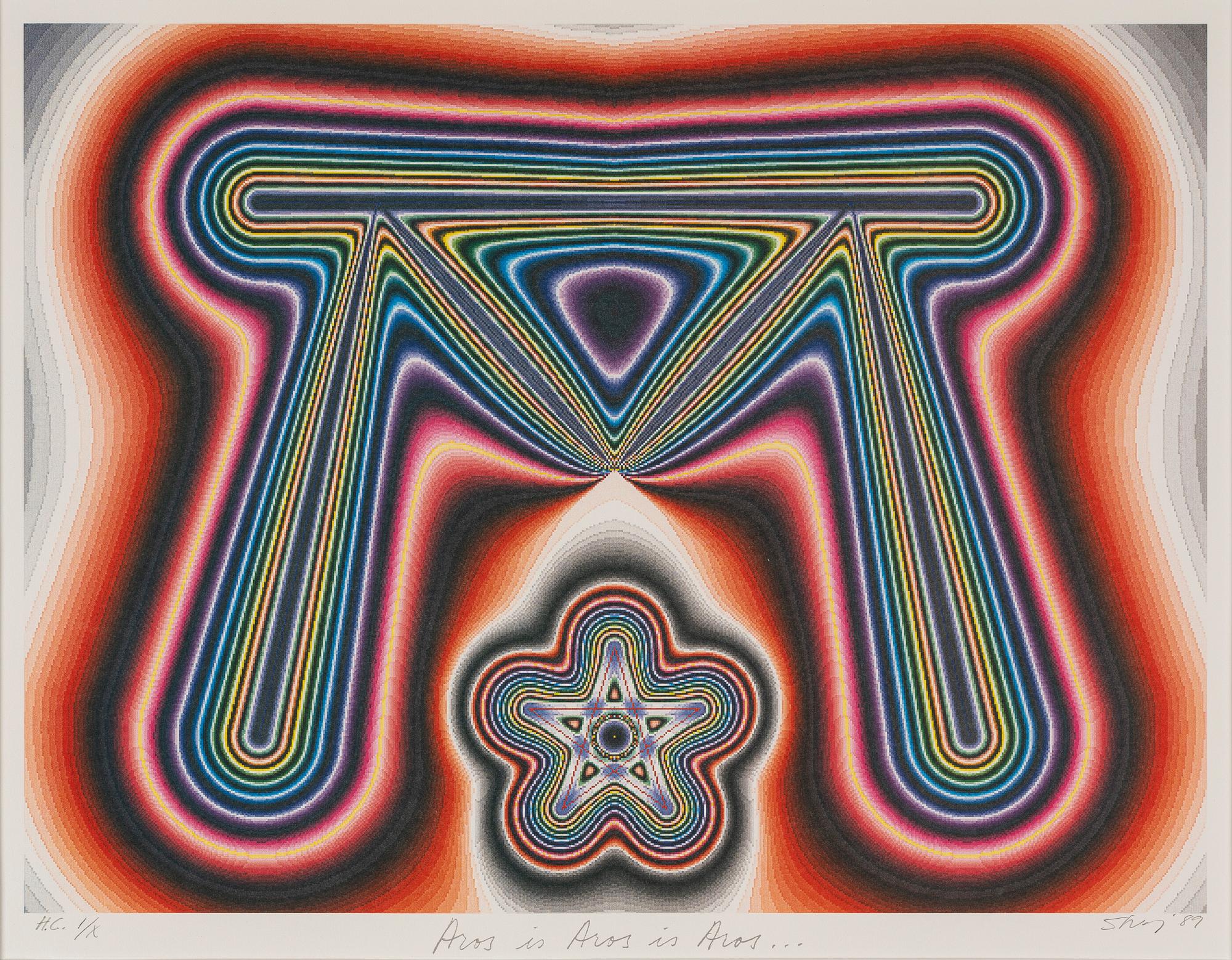 Sture Johannesson, silkscreen in colours, 1989, signed HC I/X.