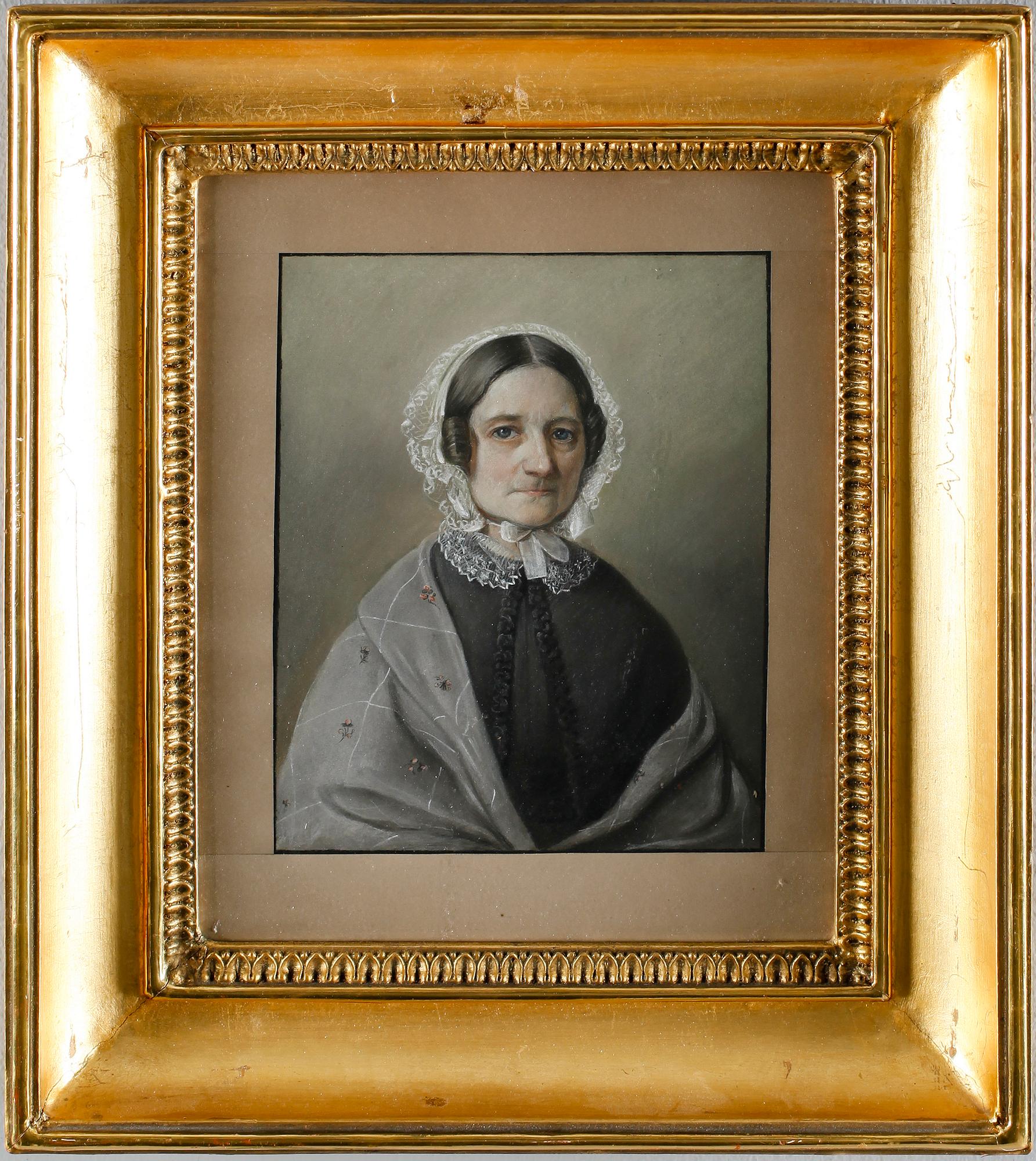 OKÄND KONSTNÄR, pastell, osignerad, 1800-talets mitt.
