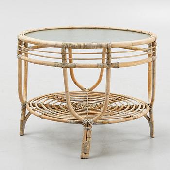 A Rattan Garden Set, 5 pieces, circa 1940s.