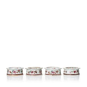 779. A set of four famille rose salts, Qing dynasty, Qianlong (1736-95).