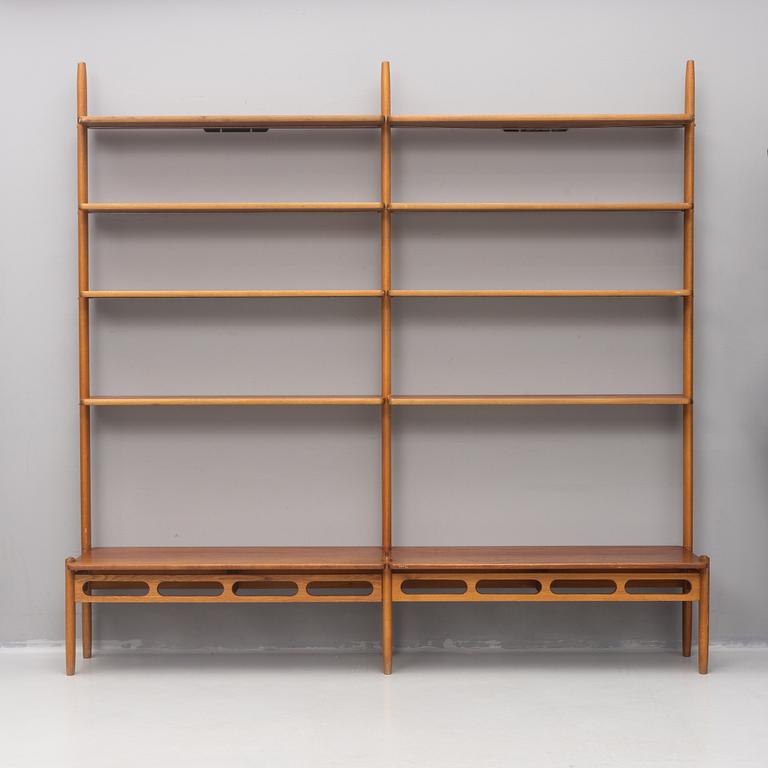 William Watting, bookcase, double section, A/S Mikael Laursen Århus, Denmark, 1950s/60s.