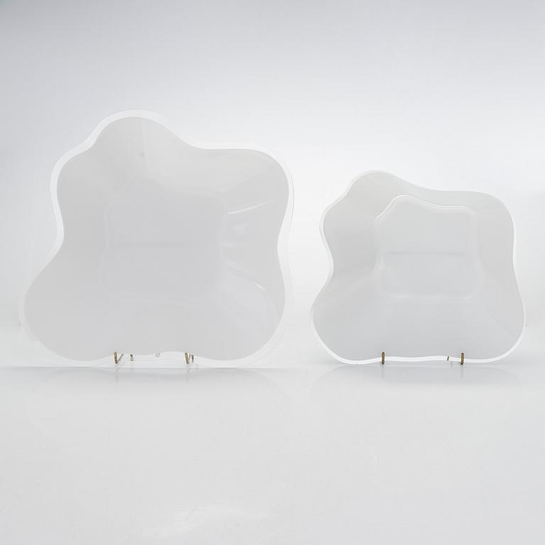 Alvar Aalto, taidelasi, "Aallon kukka", neljä osaa, signeerattu Alvar Aalto 154 / 1983.