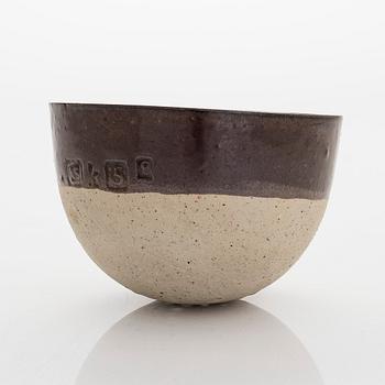 Kyllikki Salmenhaara, a stoneware tea strainer signed KS.