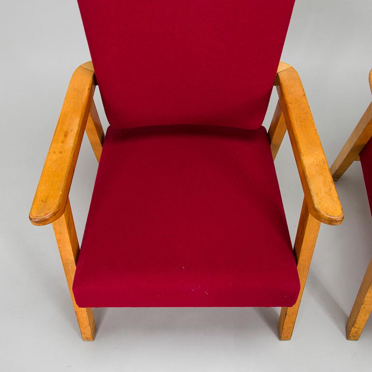 Paul Bernoulli, a pair of 1940's armchairs '1171' for O.Y. Huonekalu- ja Rakennustyötehdas A.B.