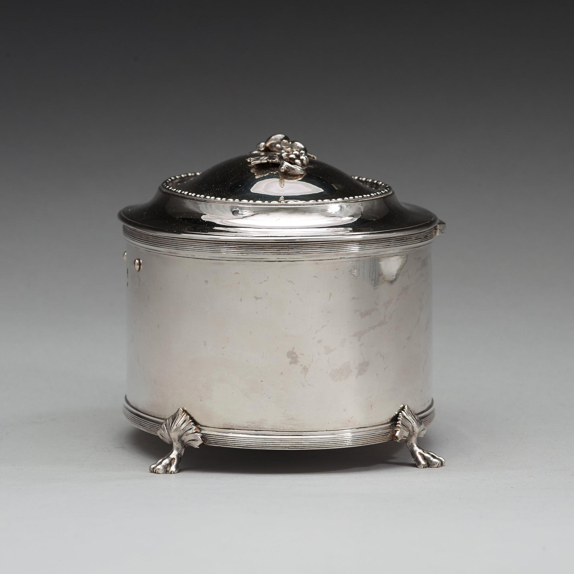 PEHR ZETHELIUS, Stockholm 1798, sockerskrin, silver, gustavianskt.
