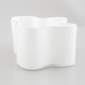 Alvar Aalto, a model 3031 glass vase, signed, numbered and dated 1989.