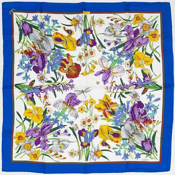 Gucci, an 'Iris' silk scarf.