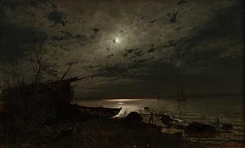 HJALMAR MUNSTERHJELM, MOONLIGHT OVER THE SEA.