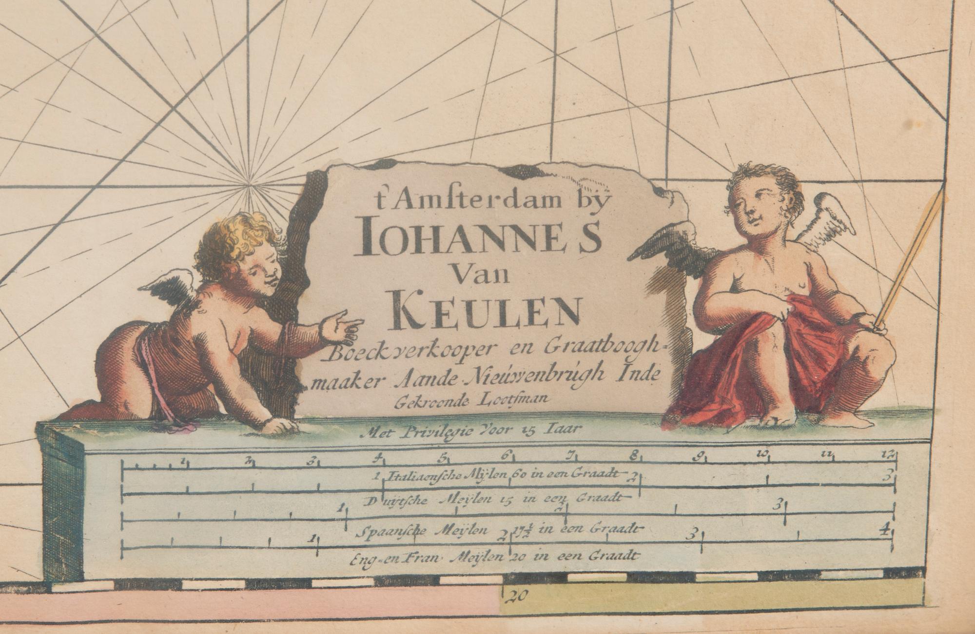 KARTTA, kuparipiirros, Johannes van Keulen, Amsterdam.