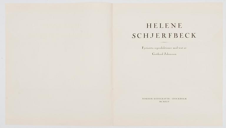 HELENE SCHJERFBECK, mapp med tryckbilder, 48 delar, 1945.