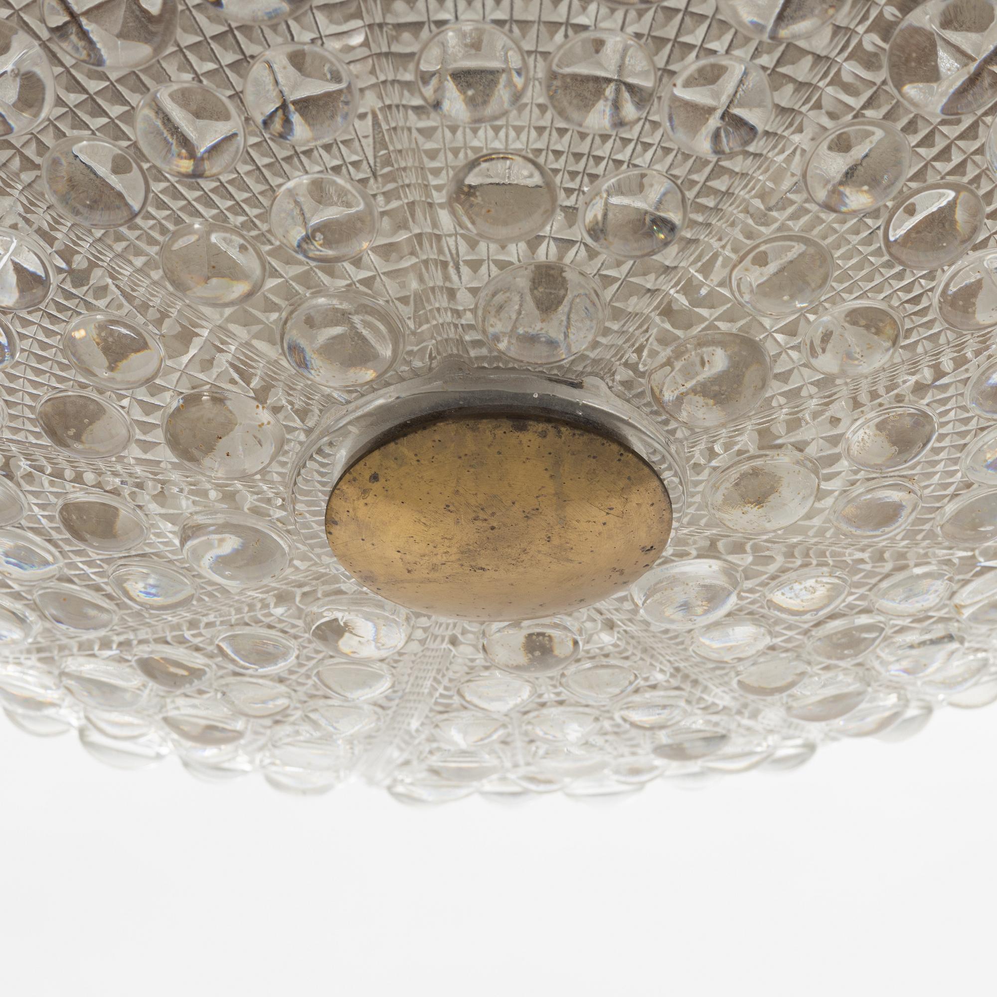 Carl Fagerlund, ceiling light, Orrefors second half of the 20th century.