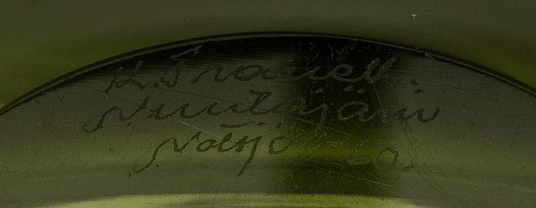 KAJ FRANCK, SKÅL. Videblad. Sign. K. Franck, Nuutajärvi Notsjö -60.