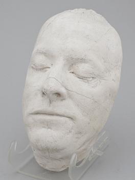 JOHAN TOBIAS SERGEL, efter, dödsmask av gips, föreställande Gustaf III, sannolikt 1800-tal.