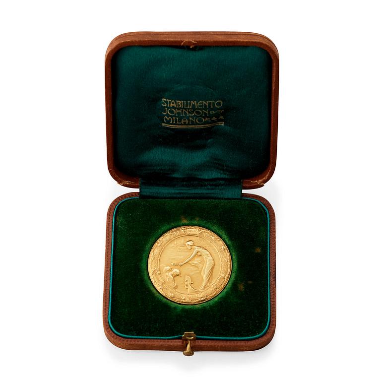 Carl Larsson's exhibition gold medal from the Venice Biennale in 1905.