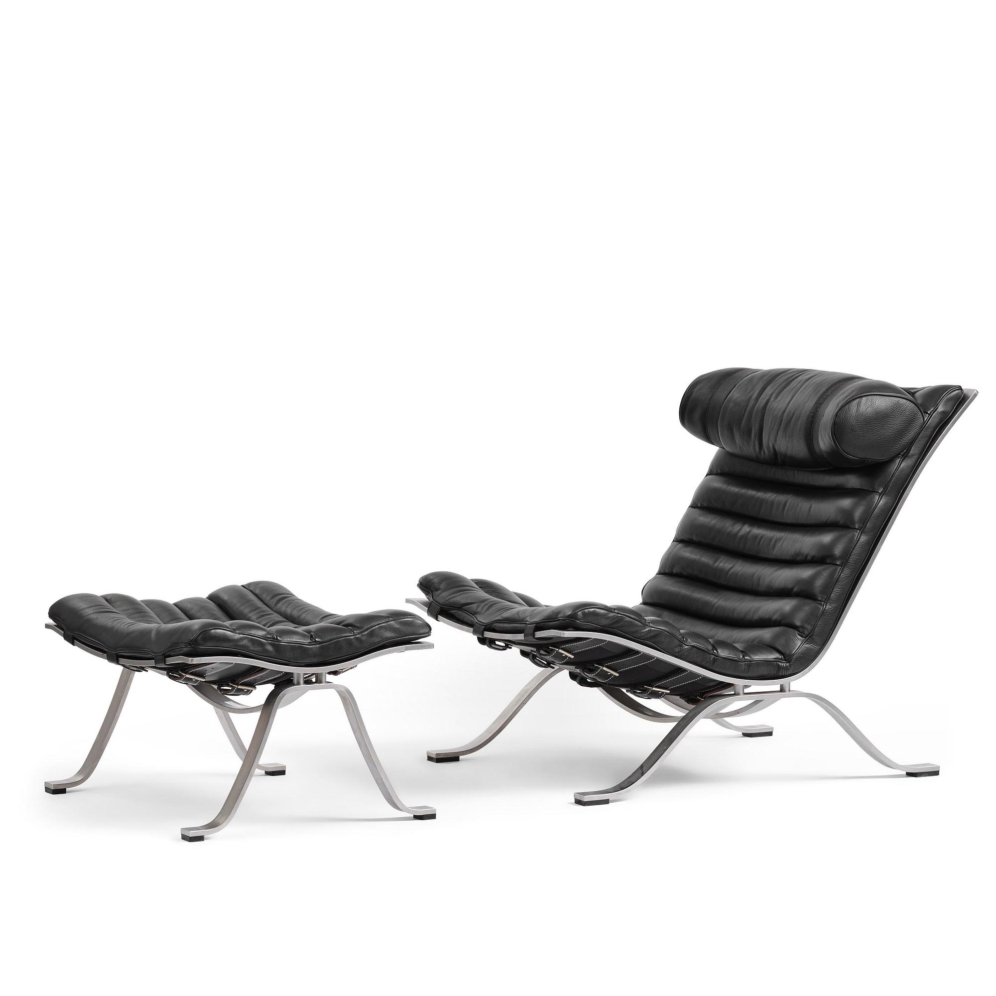 Arne Norell, an "Ari" armchair with ottoman, Norell Möbel, Aneby.