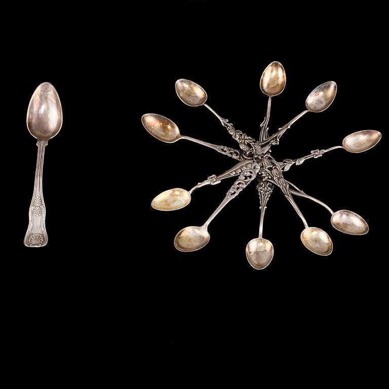 TESKEDAR, 15 st, silver, 1900-tal. Vikt 205 g.