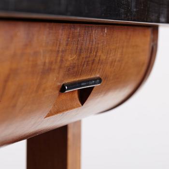 Hjalmar Jackson, A Hjalmar Jackson ebony and pearwood desk/library table, Stockholm ca 1934.