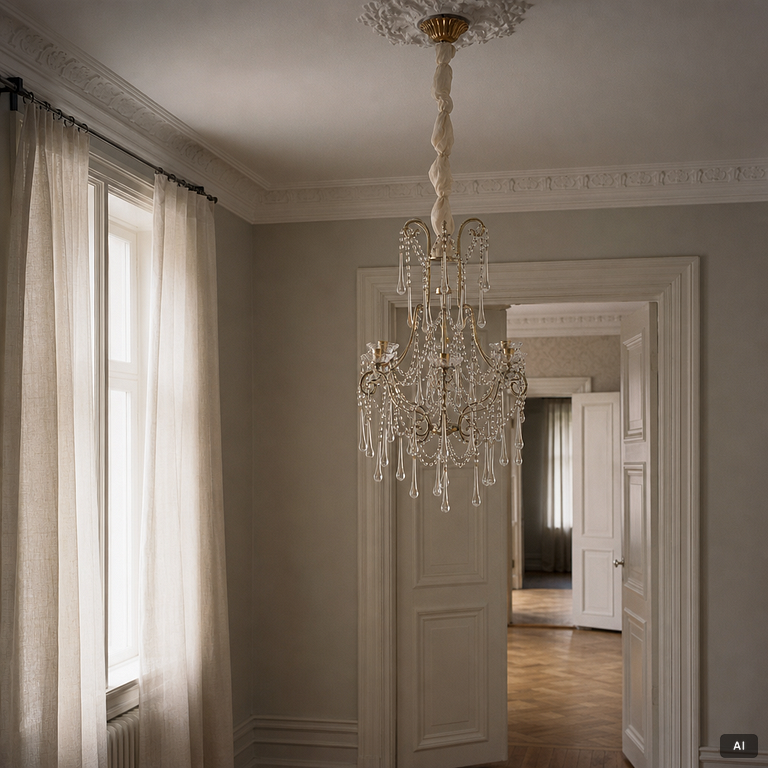 Chandelier, probably Italy, 1960s/70s.