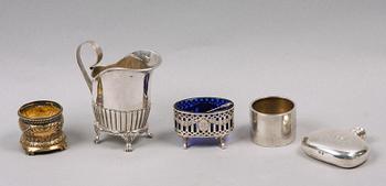 PARTI SILVER, 5 delar. Bl.a CG Hallberg. 1900-tal.