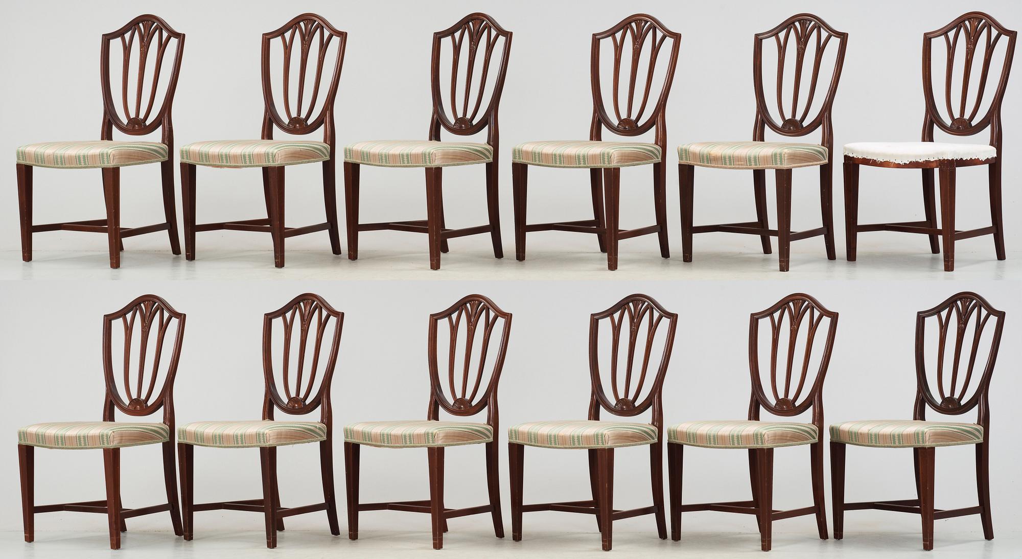 MATSALSAGRIUPP, 15 delar, regency stil, JOC, Vetlanda, sent 1900-tal.