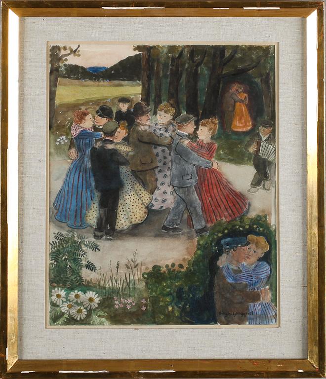 BIRGER LJUNGQUIST, akvarell, signerad.