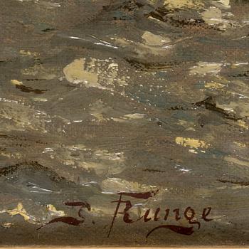 JULIUS FREIDRICH LUDWIG RUNGE, Oil on canvas, signed.
