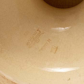 A ceramic pedestal and plant pot from Rörstrand, circa 1900.